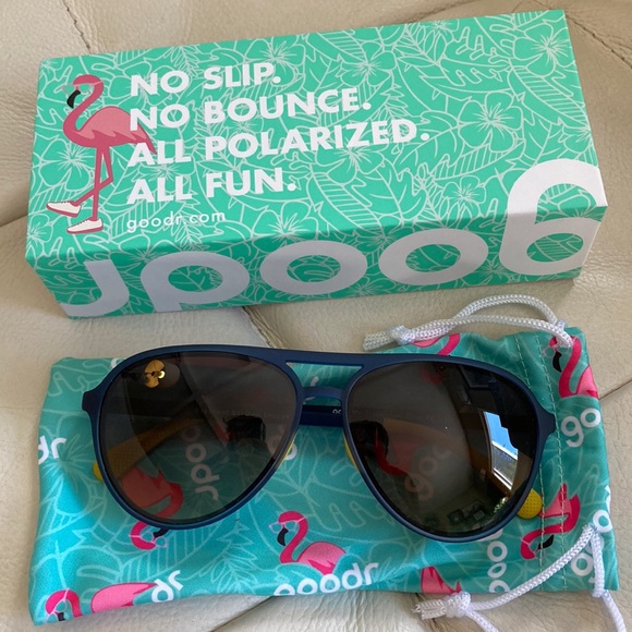 goodr Accessories - 🕶NWT Goodr Mach G Skymall Shopper Aviator polarized sunglasses blue